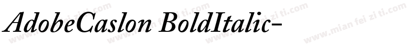 AdobeCaslon BoldItalic字体转换